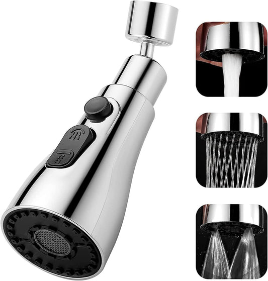 TheKaamChor Faucet Extender – 3-Mode Flexible Tap Nozzle, 360-° Spray for Kitchen & Bathroom