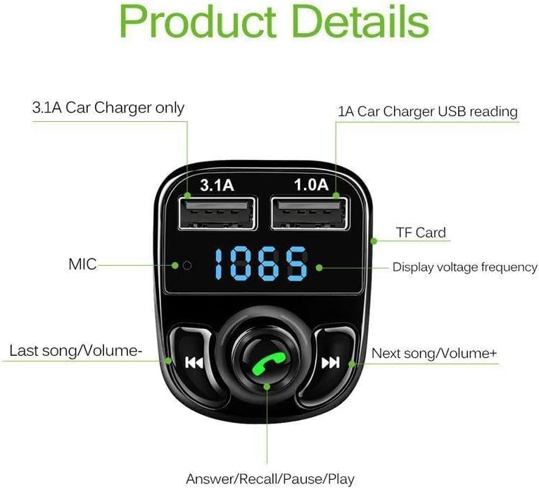 TheKaamchor – Multifunction Bluetooth Car MP3 Player with FM & USB Charging