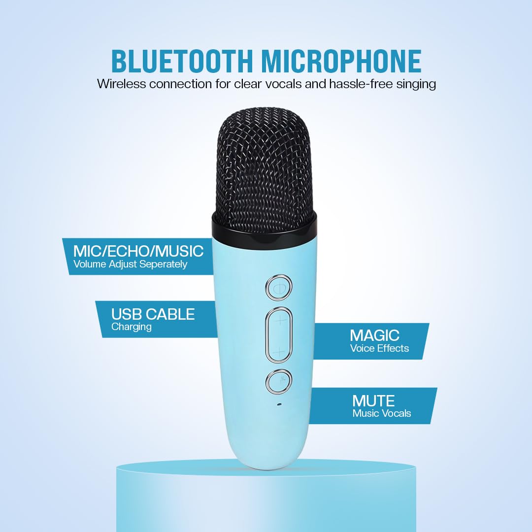 TheKaamchor – Colorful Karaoke Sound System with Mic & LED Lights